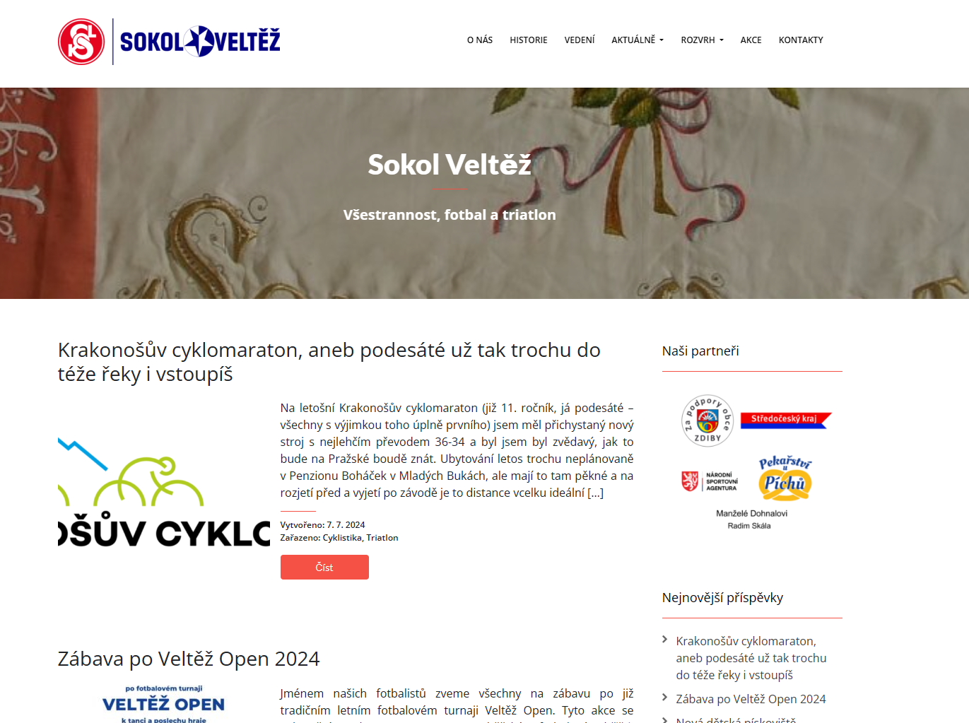 Web Sokol Veltěž